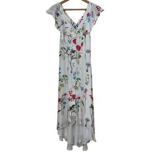Parker Floral Maxi Dress – Size 2 – Elegant High-Low Hem